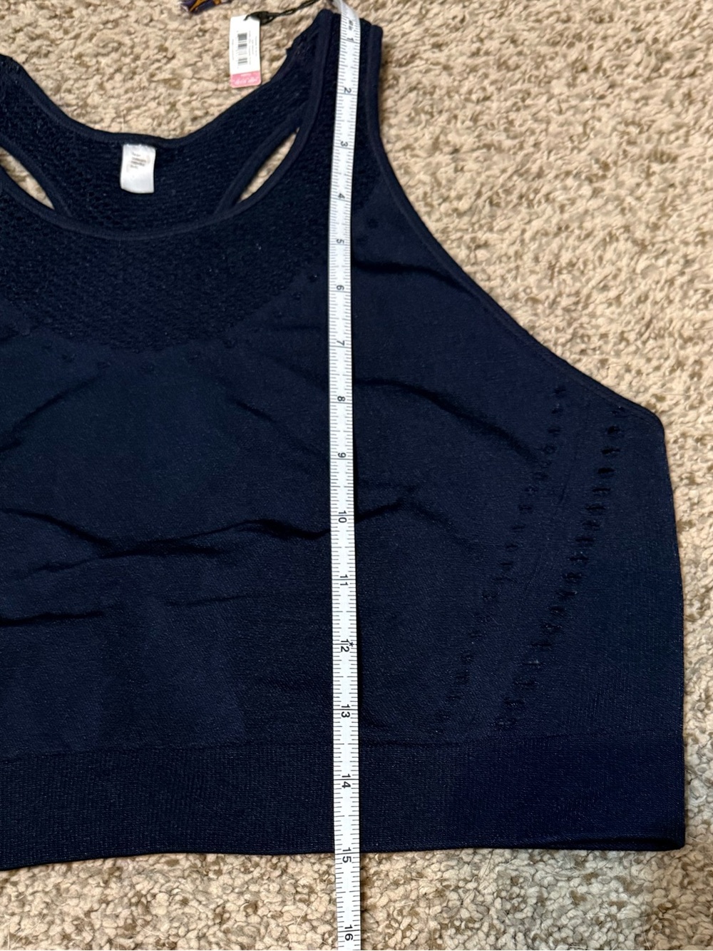 Sports Bra Racerback Navy XL - Picture 4 of 6
